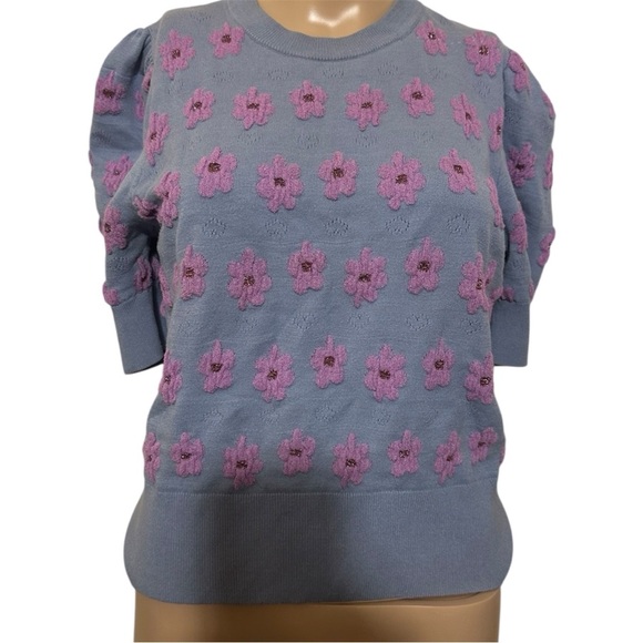 Kate Spade Crew Neck Sweater with Puff Sleeves - Picture 1 of 6
